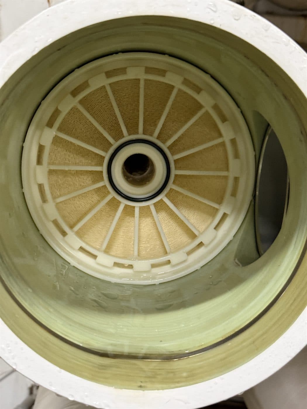 Reverse osmosis membrane element during replacement