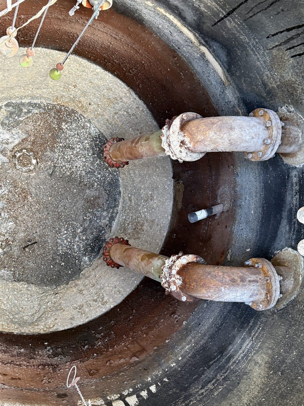Cleaned and prepared concrete substrate